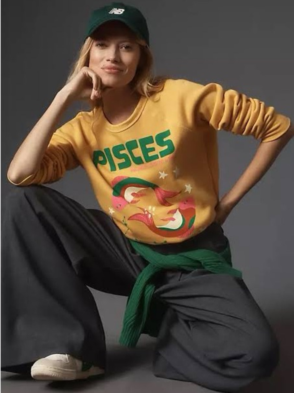 Anthropologie Midnight Rider The Carolita Zodiac Sweatshirt Pisces Medium